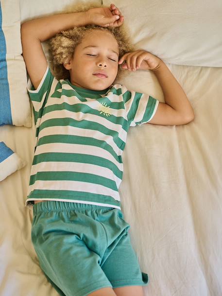Pack of 2 striped pyjama shorts blue - vertbaudet enfant 