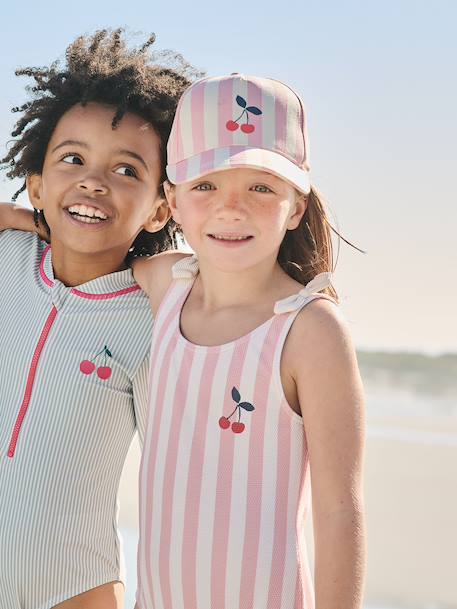 Girl's one-piece swimsuit rose - vertbaudet enfant 