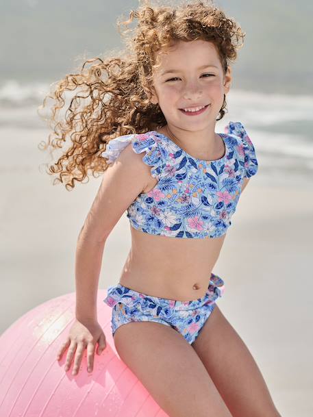Girl's two-piece swimsuit aqua green - vertbaudet enfant 