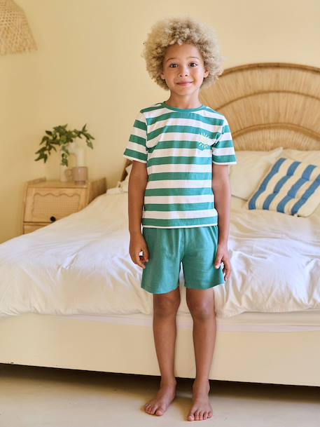 Pack of 2 striped pyjama shorts blue - vertbaudet enfant 