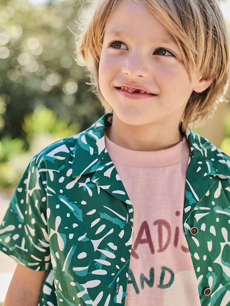 Chemise garçon imprimée vert imprimé - vertbaudet enfant 