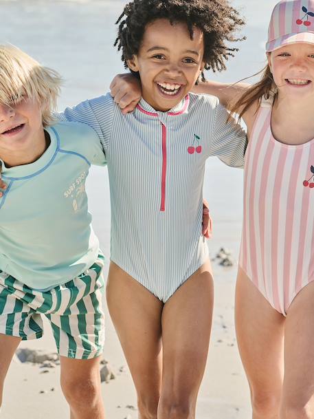 Girl's UV Protection swimsuit aqua green - vertbaudet enfant 