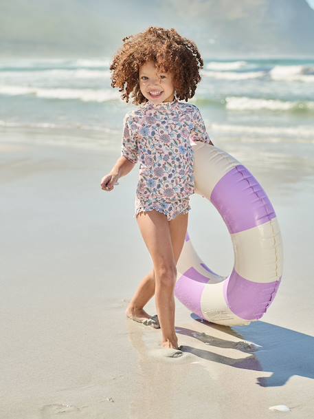 Girls' UV Protection two-piece swimsuit nude pink - vertbaudet enfant 