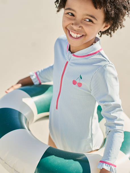 Girl's UV Protection swimsuit aqua green - vertbaudet enfant 