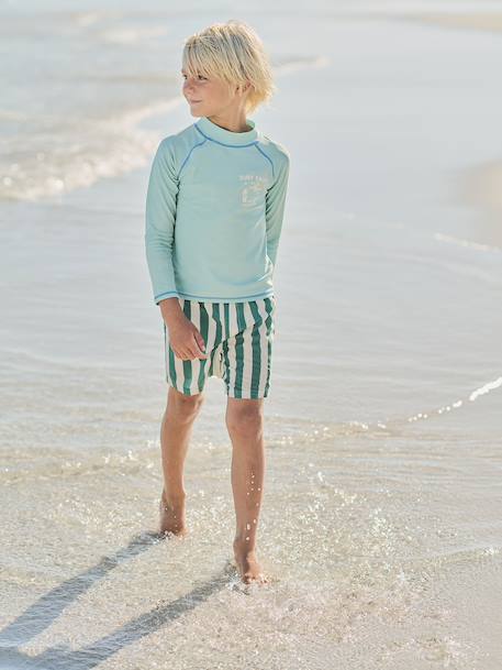 Boy's swim shorts striped green - vertbaudet enfant 