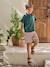 Boy's striped bermuda shorts striped red - vertbaudet enfant 