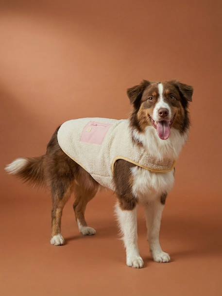 Manteau polaire chien beige+kaki - vertbaudet enfant 