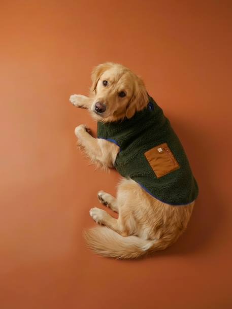 Fleece dog coat beige+khaki - vertbaudet enfant 