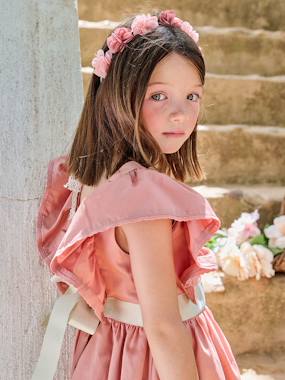 Fille-Accessoires-Couronne fleurs rose blush