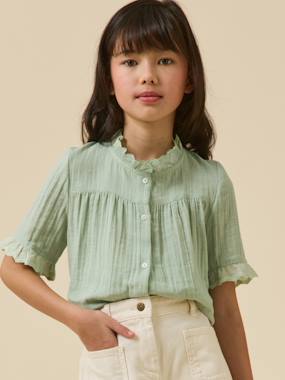 -Girl's gauze shirt - organic cotton CYRILLUS 