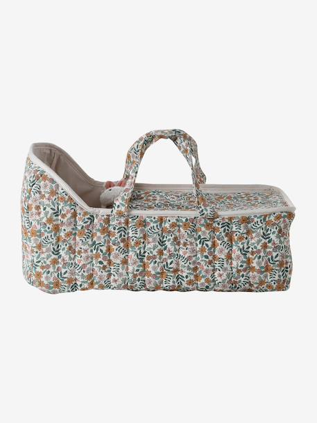Carrycot for Dolls in Cotton Gauze black+rose+yellow - vertbaudet enfant 