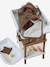 Cape de bain poupon personnalisable marron - vertbaudet enfant 