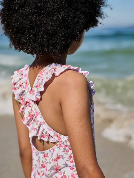 Swimsuit with frills multicoloured - vertbaudet enfant 