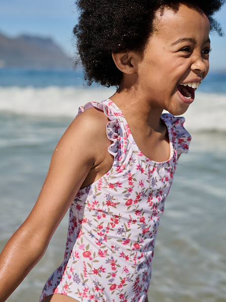 Swimsuit with frills multicoloured - vertbaudet enfant 