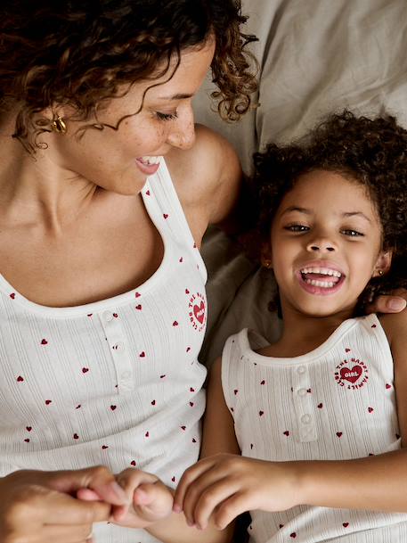 Pyjama court femme Capsule famille écru - vertbaudet enfant 