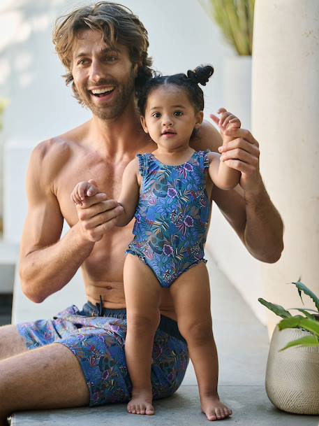 Men's swim shorts, family capsule blue - vertbaudet enfant 