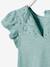 T-shirt fille détails en broderie anglaise BLANC+VERT PALE - vertbaudet enfant 