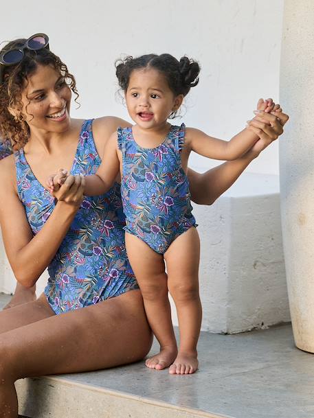 Maillot bain bébé fille Capsule famille bleu - vertbaudet enfant 