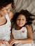 Girl's cotton pyjama short set with cami top ecru - vertbaudet enfant 