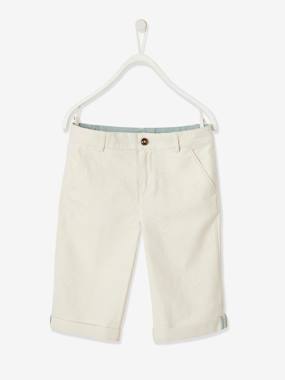 Bermuda garçon cérémonie en coton/lin  - vertbaudet enfant