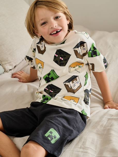 Ensemble pyjama garçon Minecraft anthracite - vertbaudet enfant 