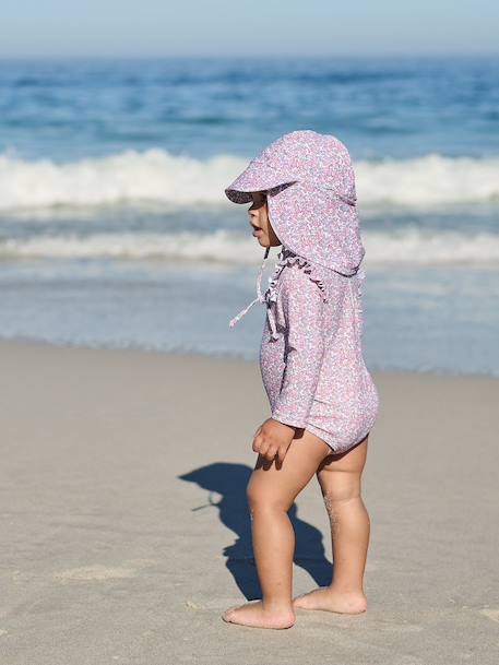 Girls' UV protective cap ecru - vertbaudet enfant 