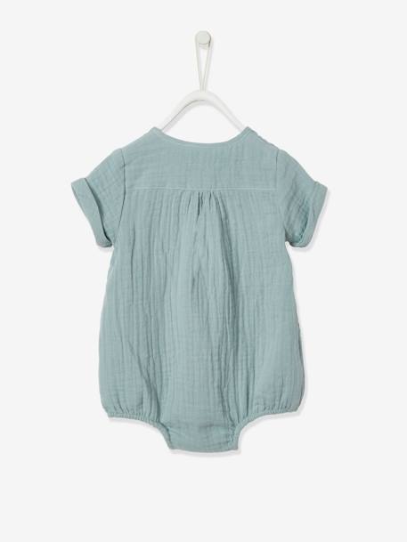 Short-sleeved Bodysuit for Newborn Babies Green - vertbaudet enfant 