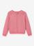 Girl's fancy stitch cardigan CYRILLUS ecru+pale pink - vertbaudet enfant 