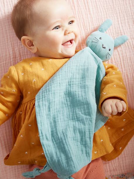 Baby Comforter Toy + Round Rattle blue+Green/Multi+Light Pink+Yellow - vertbaudet enfant 