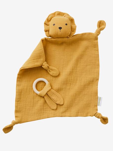 Baby Comforter Toy + Round Rattle Green/Multi+Yellow - vertbaudet enfant 