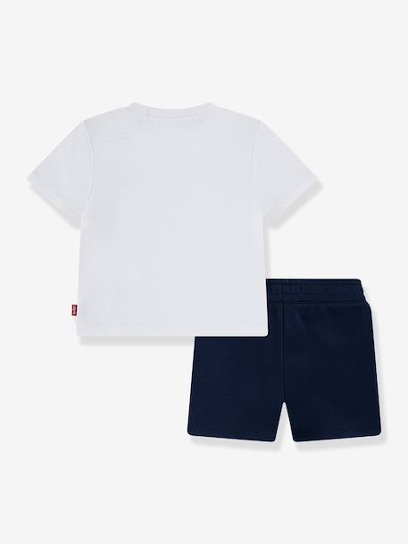 Ensemble tee-shirt + short Batwing LEVI'S blanc+marine - vertbaudet enfant 
