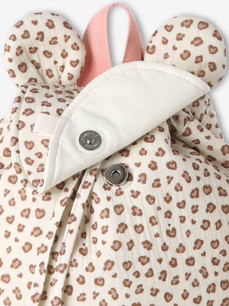 Pre-School Backpack in Cotton Gauze, Fun Ears multicoloured+night blue+rosy+sage green+vanilla - vertbaudet enfant 