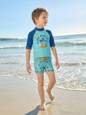 -Ensemble de bain garçon T-shirt anti-UV + short