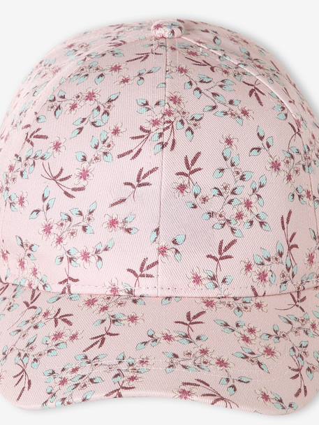 Girls' adjustable cotton cap pale pink - vertbaudet enfant 