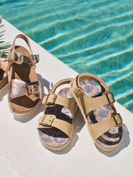 Synthetic Sandals for Boys beige - vertbaudet enfant 