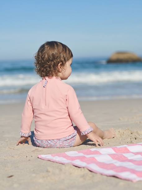 UV-resistant 2-piece swimsuit pale pink - vertbaudet enfant 