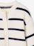 Long-sleeved knitted cardigan for girls ecru+lavender+sage green - vertbaudet enfant 