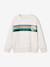 Sweat garçon col rond blanc chiné+mauve - vertbaudet enfant 