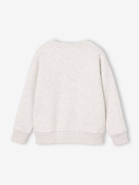 Crew neck sweatshirt for boys marl white+mauve - vertbaudet enfant 
