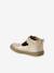 Soft Leather Pram Shoes for Babies, Designed for Crawling gold+rose - vertbaudet enfant 