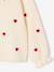 Long-sleeved round-neck jumper for girls ecru+navy blue+rose - vertbaudet enfant 