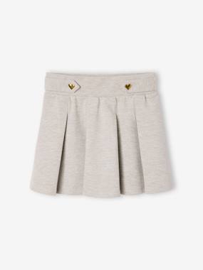 -Jupe fille plissée maille piquée 