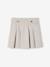 Pleated Piqué Knit Skirt for Girls marl grey+navy blue - vertbaudet enfant 