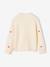Pull fille manches longues col rond écru+marine+rose - vertbaudet enfant 