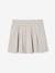 Pleated Piqué Knit Skirt for Girls marl grey+navy blue - vertbaudet enfant 