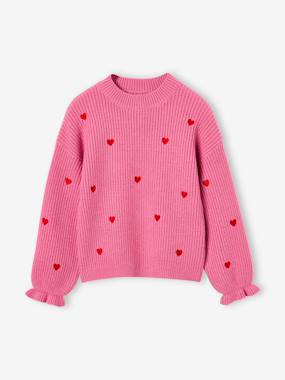 Fille-Pull fille manches longues col rond