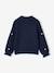 Long-sleeved round-neck jumper for girls ecru+navy blue+rose - vertbaudet enfant 