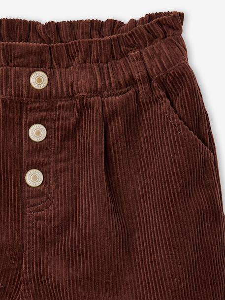 Short en velours forme paperbag fille bleu canard+camel+cannelle+chocolat+gris+mauve+vieux rose - vertbaudet enfant 