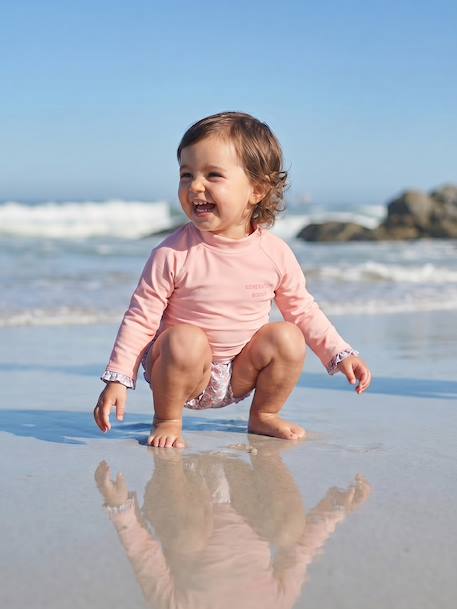 UV-resistant 2-piece swimsuit pale pink - vertbaudet enfant 