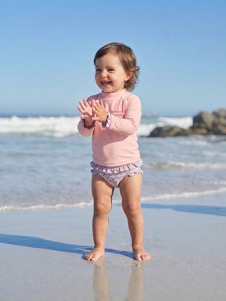 Maillot de bain anti UV 2 pièces rose pâle - vertbaudet enfant 